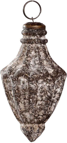 PTMD Danila Kersthanger Antiek - H10 x Ø10 cm - Glas - Grijs