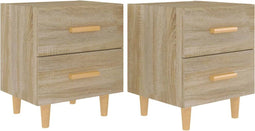 vidaXL - Nachtkastjes - 2 - st - 40x35x47,5 - cm - sonoma - eikenkleurig