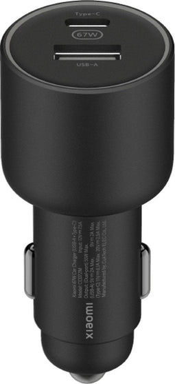 Xiaomi - Universele USB Auto Oplader - 67W met USB-C Kabel - Zwart