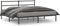 vidaXL - Bedframe - met - hoofdbord - metaal - zwart - 193x203 - cm
