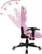 Gamestoel Thomas - bureaustoel racing gaming - ergonomisch - roze wit