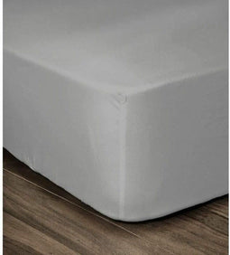 LOVELY HOME Hoeslaken 100% katoen 140x190cm - Muts 35cm - Lichtgrijs