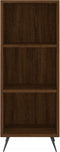 vidaXL - Schappenkast - 34,5x32,5x90 - cm - bewerkt - hout - bruin - eikenkleur