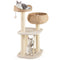 Coast - Kattenboom 104 cm - Krabpaal met Zitstaaf en Mand - Beige