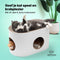Jake & Jacky Krabkarton - Kattenhuis 2 in 1 - 60x34x34cm - Wit