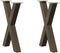 vidaXL - Eettafelpoten - 2 - st - X-vormig - 60x(72-73) - cm - staal - naturel
