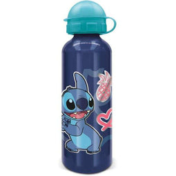 Waterfles Stitch Blauw Aluminium 530 ml