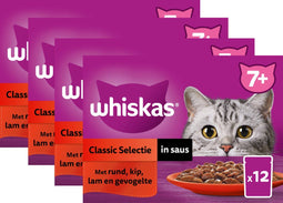 Whiskas Kattenvoer - Senior 7+ - Classic Selectie in Saus - 48x85g