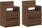 vidaXL - Nachtkastjes - 2 - st - met - 2 - lades - 40x33x60 - cm - bruin - eikenkleur