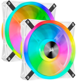 Corsair iCUE QL140 RGB PWM - Dual Fan Kit - 140mm - Wit (2 stuks)