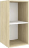 vidaXL - Tv-wandmeubel - 37x37x107 - cm - bewerkt - hout - sonoma - eikenkleurig