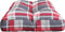 vidaXL - Palletkussen - ruitpatroon - 80x40x12 - cm - stof - ruitpatroon - rood