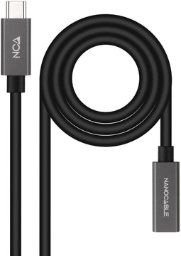 Nanocable 10.01.4402 - USB type-C Kabel - 200cm - Zwart