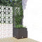 vidaXL - Plantenbak - met - latwerk - 40x40x136 - cm - polypropeen - zwart