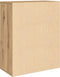 vidaXL - Dressoir - 60x30x75 - cm - bewerkt - hout - artisanaal - eikenkleurig