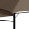 vidaXL - Prieel - met - uitschuifbare - daken - 180 - g/m² - 3x3x2,75 - m - taupe