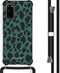 iMoshion Hoesje Geschikt voor Samsung Galaxy S20 Plus Hoesje Met Koord - iMoshion Design Hoesje met Koord - Zwart / Meerkleurig / Groen / Panther Illustration