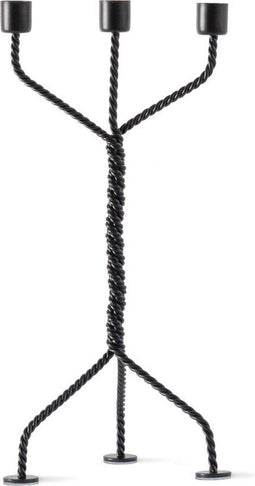 Gedraaide Kandelaar Zwart / Twisted Candleholder Black | Ward Wjnant voor Werkwaardig.