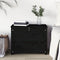 vidaXL - Opbergbox - zwart - 60x32x45,5 - cm - massief - grenenhout