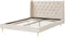 FORBACH - Tweepersoonsbed - Beige - 140 x 200 cm - Fluweel