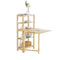 SoBuy Max - Opklapbare eettafel - Zijplank 4 niveaus - 126 x 60 x 98 cm - Naturel
