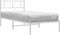 vidaXL - Bedframe - met - hoofdbord - metaal - wit - 90x200 - cm