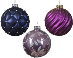 Kerstbal glas d10 cm ass V kerst