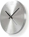 Wandklok - Diameter: 300 mm - Metaal - Zilver