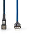Nedis GCTB39300AL20 - Data- en oplaadkabel - 180° draaibare aansluiting - Blauw Zwart