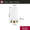 Paulmann Pinja - LED-tafellamp E14 max. 20W - Opaalglazen kap - Wit Messing geborsteld