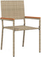 vidaXL - Stapelbare - Tuinstoelen - 2 - stuks - Beige - Poly - Riet