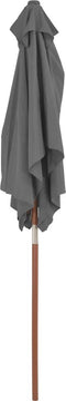 vidaXL - Parasol - met - houten - paal - 150x200 - cm - antraciet