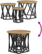 vidaXL - Nesting - Salontafels - 3 - stuks - Artisan - Eiken - Geengineerd - Hout