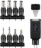 Universele voedingsadapter 3-12V / 300mA / 3,6W met 9 verwisselbare pluggen / zwart - 1,8 meter