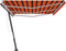 vidaXL - Luifel - vrijstaand - handmatig - uittrekbaar - 600x350 - cm - oranje - bruin