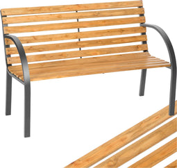 tectake® Michaela - Tuinbank - Weerbestendig - 119,5 x 62 x 83 cm - Bruin (2-zits)