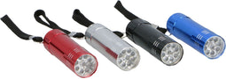 Gekleurde Aluminium Zaklamp 9Led