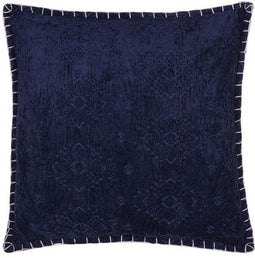 MELUR - Sierkussen - Donkerblauw - 45 x 45 cm - Katoen