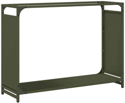 vidaXL - Brandhoutrek - 90x28x65 - cm - koudgewalst - staal - olijfgroen