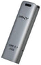 PNY Elite Steel - USB-stick 64GB - USB 3.1 Gen 1 - Zilver