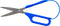 Zelfopenende schaar - Papierschaar - Groot oog - Blauw