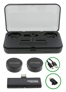 PATONA PTS-I91S - Professionele dasspeldmicrofoons - Oplaadcase (set)