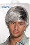 Boland Pruik Tyler zwart/wit Grijs - Steil - Kort - Mannen - - 60's & 70's - Hippie & Flower Power