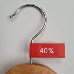 Klika - Label vaantje kunststof kleur rood 40%