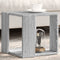 vidaXL - Salontafel - 32x32x30 - cm - bewerkt - hout - grijs - sonoma - eikenkleurig