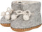 Vilten baby slofjes Colour:Grijs/ Ecru Size:20