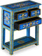 vidaXL - Dressoir - met - lades - handgeschilderd - massief - mangohout - turquoise