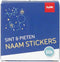 Folat - Naamstickers cadeau Sint en Pieten (50 stuks) - Welkom Sinterklaas - Sinterklaas versiering - Sinterklaas intocht - Sinterklaas en Piet -sinterklaas Cadeautjes
