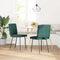 vidaXL - Eetkamerstoelen - 2 - st - fluweel - donkergroen