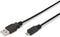 Ewent EC1020 - USB 2.0-kabel - Micro USB naar USB A - Zwart